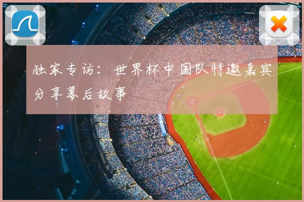 独家专访:世界杯中国队特邀嘉宾分享幕后故事