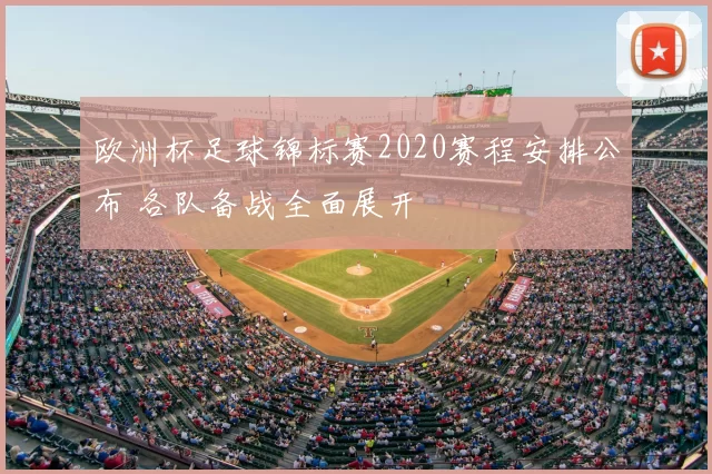 欧洲杯足球锦标赛2020赛程安排公布 各队备战全面展开
